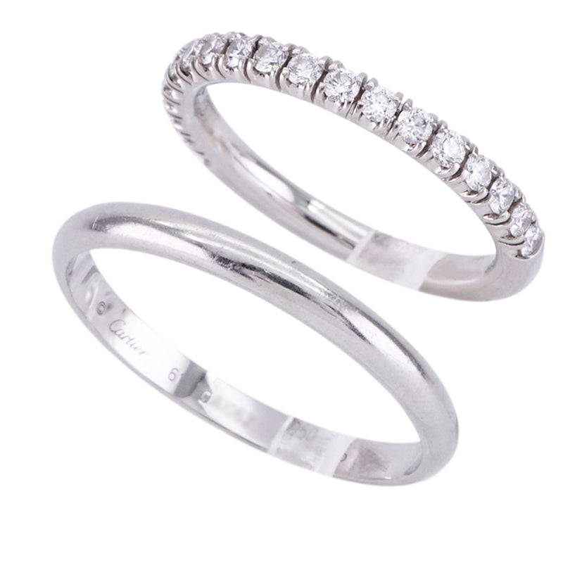 CARTIER 까르띠에 1895 웨딩 링 1895 웨딩 링 1895 웨딩 밴드 링 PT950 실버 웨딩 링 결혼 반지 플래티넘 다이아몬드 쌍 반지