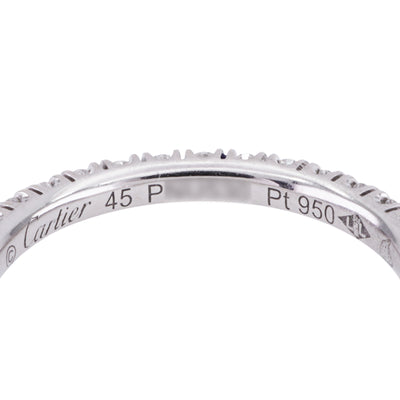 CARTIER 까르띠에 1895 웨딩 링 1895 웨딩 링 1895 웨딩 밴드 링 PT950 실버 웨딩 링 결혼 반지 플래티넘 다이아몬드 쌍 반지