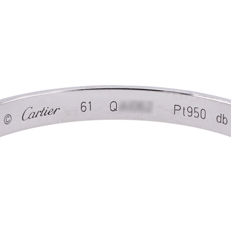 CARTIER 까르띠에 1895 웨딩 링 1895 웨딩 링 1895 웨딩 밴드 링 PT950 실버 웨딩 링 결혼 반지 플래티넘 다이아몬드 쌍 반지