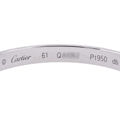 CARTIER 까르띠에 1895 웨딩 링 1895 웨딩 링 1895 웨딩 밴드 링 PT950 실버 웨딩 링 결혼 반지 플래티넘 다이아몬드 쌍 반지