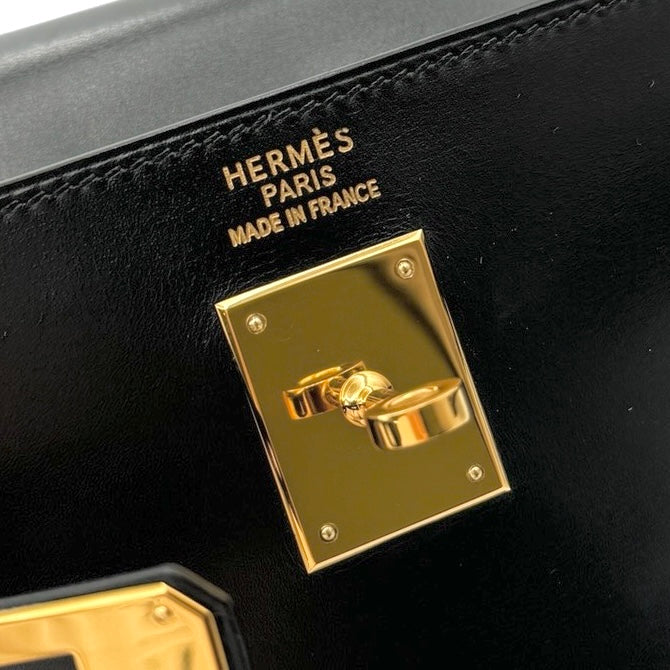 エルメス HERMES ケリー35 ケリー 35 バッグ トートバッグ ショルダーバッグ ボックスカーフ ノワール ブラック 黒 ゴールド金具