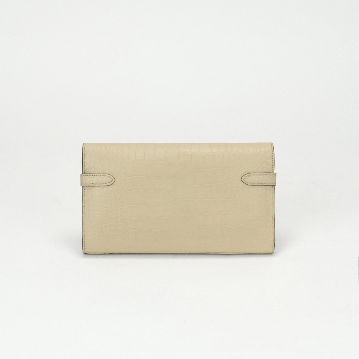 HERMES 爱马仕 Kelly wallet Kelly wallet long 钱包长钱包长钱包鳄鱼鳄鱼香草象牙金色硬件异国