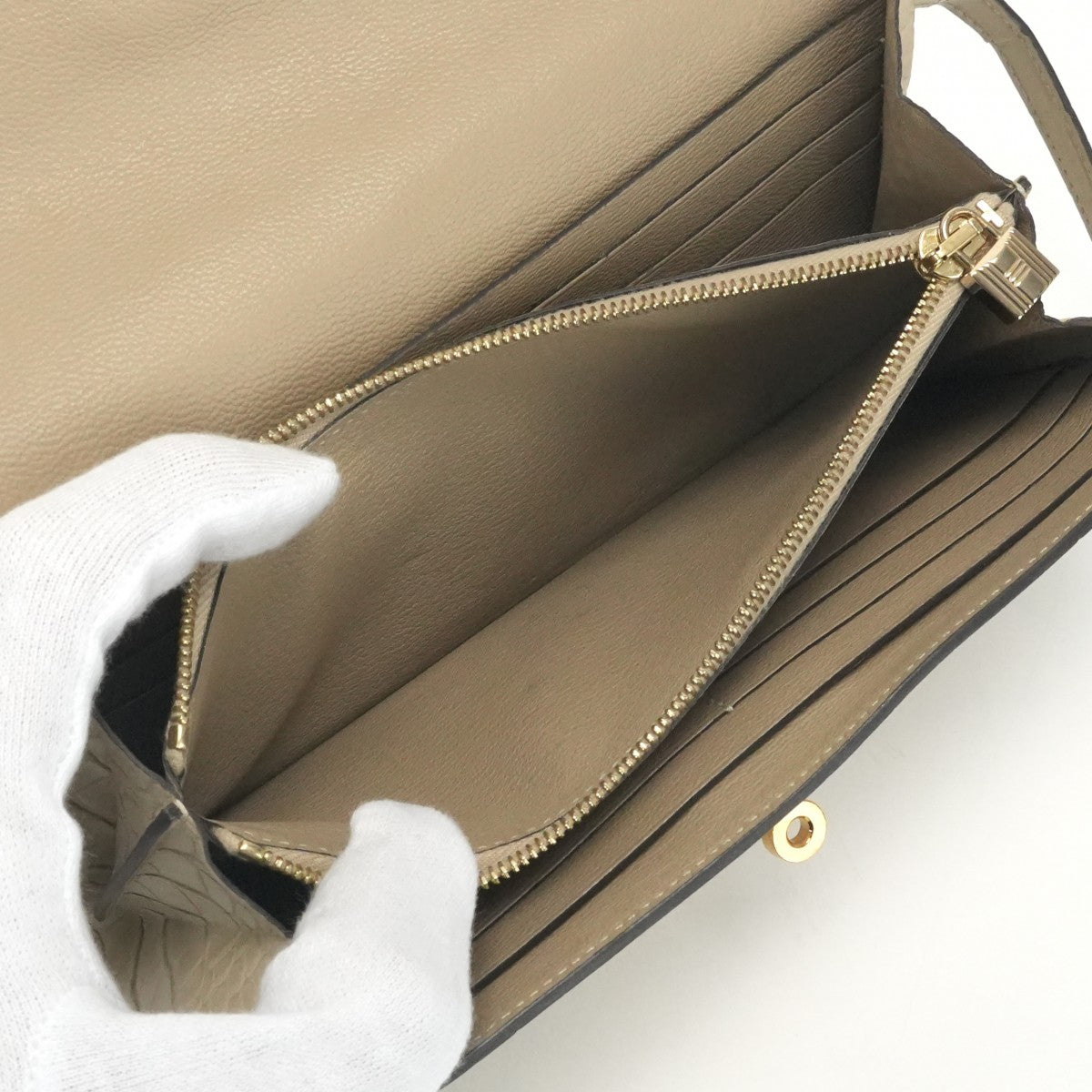 HERMES 爱马仕 Kelly wallet Kelly wallet long 钱包长钱包长钱包鳄鱼鳄鱼香草象牙金色硬件异国