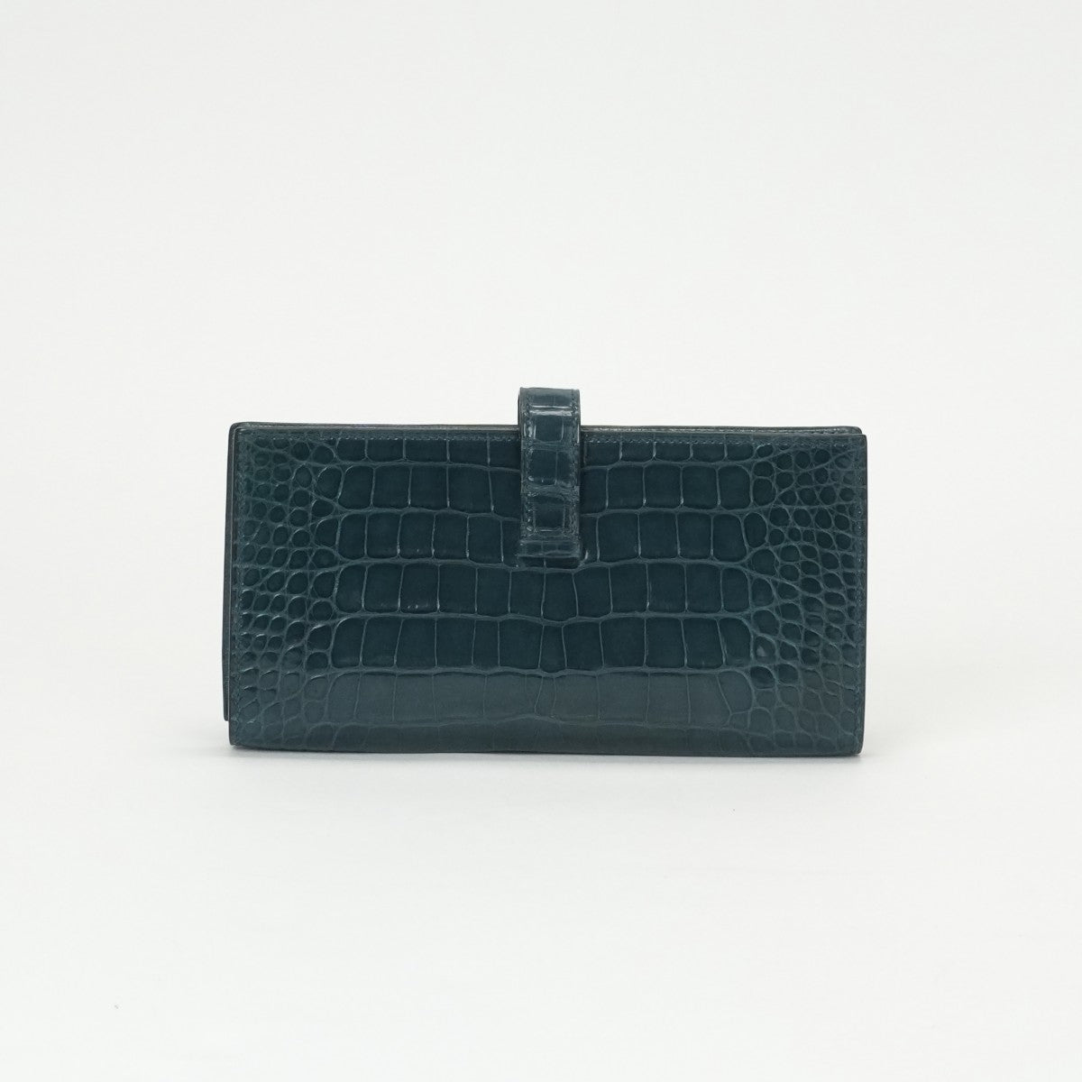 HERMES 爱马仕 B?arn soufflet Bearn soufflet 钱包长钱包长钱包鳄鱼鳄鱼Corverte蓝色蓝色银色硬件