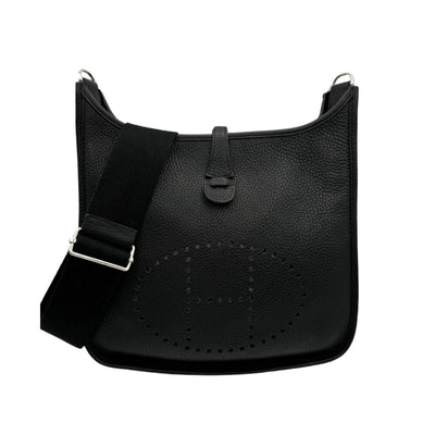 HERMES HERMES Evelyne 3PM Evelyne 3PM Evelyne 3PM Bag Shoulder Bag Torillon Clemence Noir Black Silver Hardware