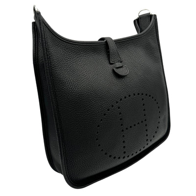 HERMES HERMES Evelyne 3PM Evelyne 3PM Evelyne 3PM Bag Shoulder Bag Torillon Clemence Noir Black Silver Hardware