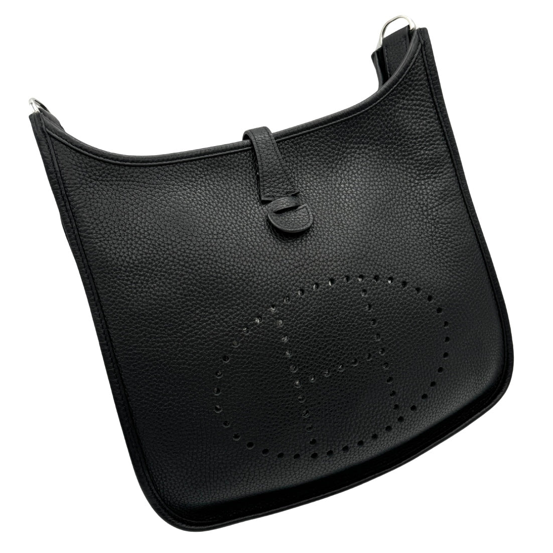 HERMES HERMES Evelyne 3PM Evelyne 3PM Evelyne 3PM Bag Shoulder Bag Torillon Clemence Noir Black Silver Hardware