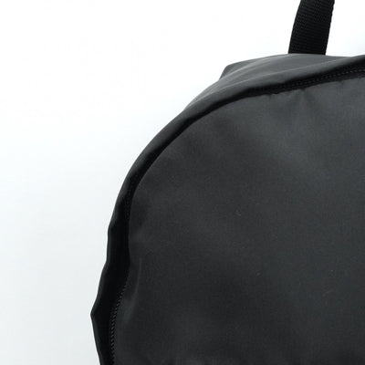 PRADA PRADA Triangle Logo Triangle Plate Bag Backpack Backpack Nylon Testo Black Nero Black Silver Hardware