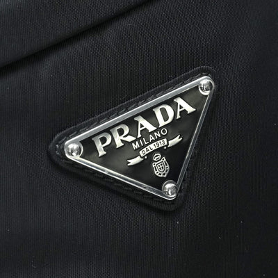PRADA 프라다 삼각형 로고 삼각형 플레이트 백 배낭 백팩 나일론 테스트 블랙 네로 블랙 실버 하드웨어