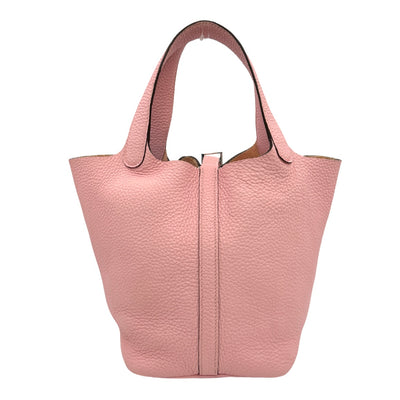 HERMES HERMES Picotin lock PM Picotin lock PM Picotin PM Picotin lock 18 Bag Tote Bag Torillon Clemence Rose Sakura Pink Silver Metal Fittings