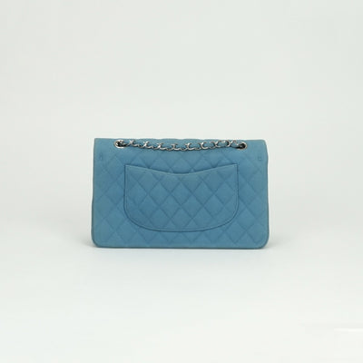 シャネル CHANEL マトラッセ ダブルフラップ Wフラップ ダブルチェーン Wチェーン バッグ ショルダーバッグ キャビアスキン ブルー Blue 青 シルバー金具