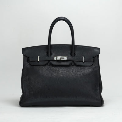 HERMES 헤르메스 Birkin 35 Birkin 35 토트 백 토리 온 클레멘스 블루 인디고 블루 블루 블루 실버 하드웨어