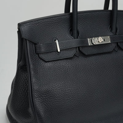 HERMES 헤르메스 Birkin 35 Birkin 35 토트 백 토리 온 클레멘스 블루 인디고 블루 블루 블루 실버 하드웨어