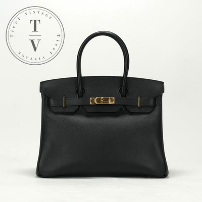 HERMES 爱马仕 Birkin 30 Birkin 30 袋子手提袋Epson黑色黑金硬件Vaugh Epson