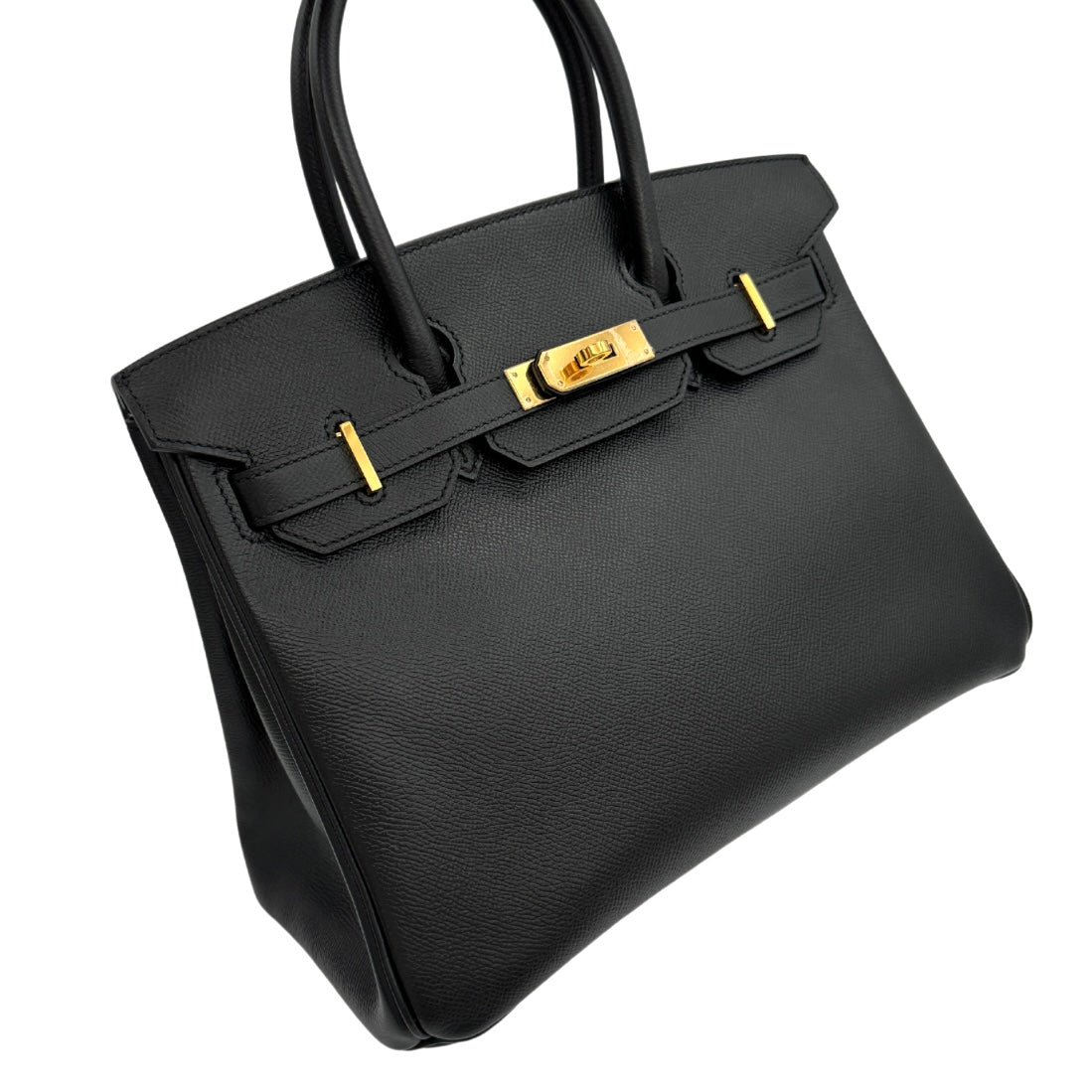 HERMES HERMES Birkin 30 Birkin 30 Bag Tote Bag Epson Noir Black Black Gold Hardware Vaugh Epson