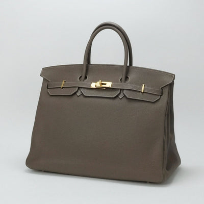 HERMES 爱马仕 Birkin 40 Birkin 40 袋子手提袋dogo etoop灰金金属配件