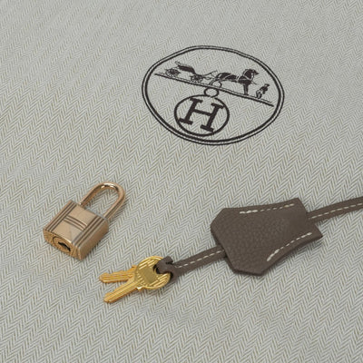 HERMES 爱马仕 Birkin 40 Birkin 40 袋子手提袋dogo etoop灰金金属配件
