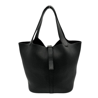 HERMES HERMES Picotin MM Picotin MM Picotin 22 Tote bag Toryon Clemence Noir Black Silver Metal fittings