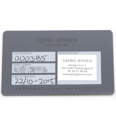 ジョージジェンセン Georg Jensen コッペル KOPPEL 時計 腕時計 シルバー クロノグラフ　ホワイト文字盤