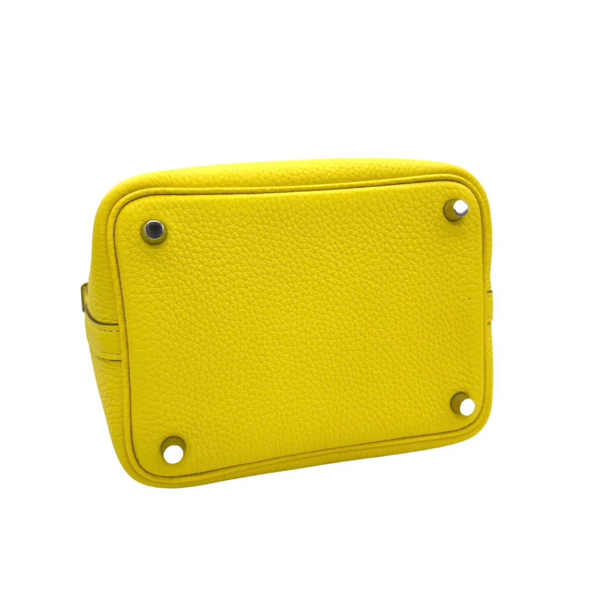 HERMES HERMES PicotinLock Touch PM Picotin lock PM Picotin lock 18 Tote bag Toryon Clemence Alligator Mat Lime Mimosa Yellow Yellow Silver Fittings Crocodile