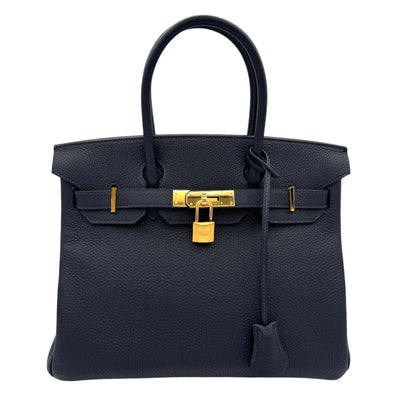 HERMES HERMES Birkin 30 Birkin 30 Special order SPO Personal order PO Bag, Tote Bag, Togo, Blue Navy, Navy, Blue, Gold Fittings