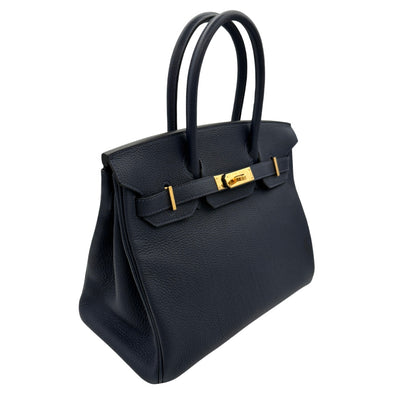 HERMES HERMES Birkin 30 Birkin 30 Special order SPO Personal order PO Bag, Tote Bag, Togo, Blue Navy, Navy, Blue, Gold Fittings