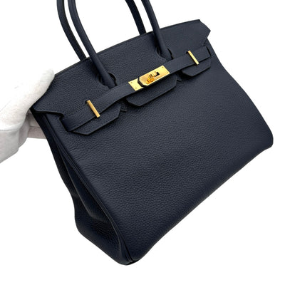 HERMES HERMES Birkin 30 Birkin 30 Special order SPO Personal order PO Bag, Tote Bag, Togo, Blue Navy, Navy, Blue, Gold Fittings