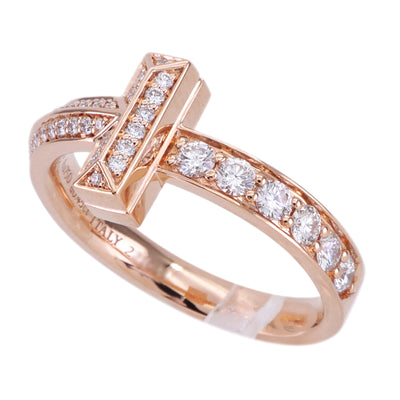 Tiffany & Co. TIFFANY&Co. T One Ring T One Narrow Ring Tiffany & Co. T-ring 750PG Rose gold Pink gold Pave diamond