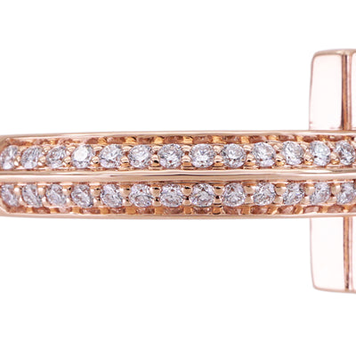 Tiffany & Co. TIFFANY&Co. T One Ring T One Narrow Ring Tiffany & Co. T-ring 750PG Rose gold Pink gold Pave diamond