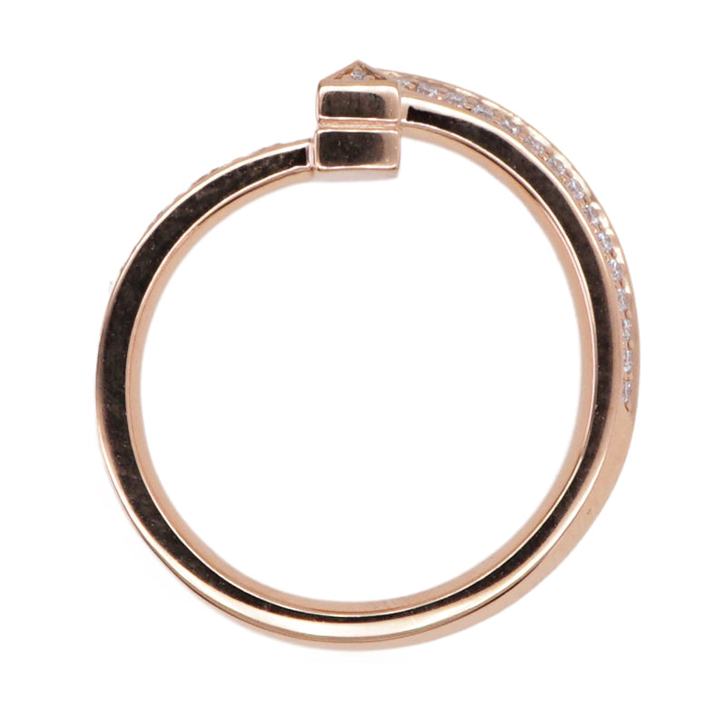 Tiffany & Co. TIFFANY&Co. T One Ring T One Narrow Ring Tiffany & Co. T-ring 750PG Rose gold Pink gold Pave diamond