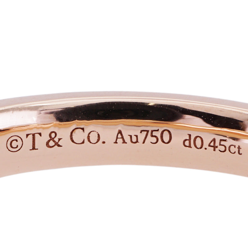 Tiffany & Co. TIFFANY&Co. T One Ring T One Narrow Ring Tiffany & Co. T-ring 750PG Rose gold Pink gold Pave diamond