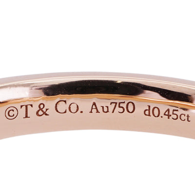 Tiffany & Co. TIFFANY&Co. T One Ring T One Narrow Ring Tiffany & Co. T-ring 750PG Rose gold Pink gold Pave diamond