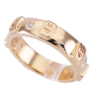 HARRY WINSTON HARRY WINSTON HW logo band ring HW logo band ring HW logo byHARRY WINSTON Ring 750YG Gold Diamond Ring Yellow Gold