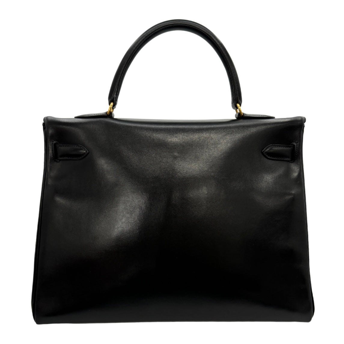 HERMES HERMES Kelly 35 Kelly 35 Bag, Tote Bag, Shoulder Bag, Box Calf, Noir, Black, Gold Fittings