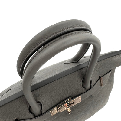 HERMES 爱马仕 Birkin 30 Birkin 30 袋子手提袋多哥埃丹灰玫瑰金金属配件