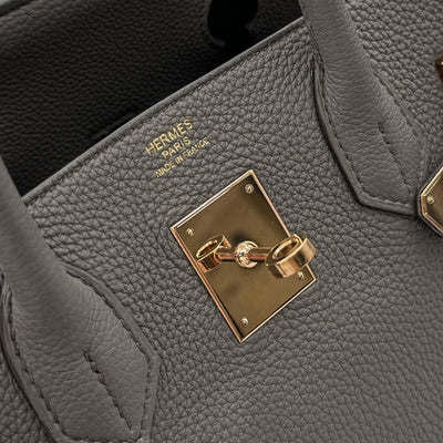 HERMES 爱马仕 Birkin 30 Birkin 30 袋子手提袋多哥埃丹灰玫瑰金金属配件
