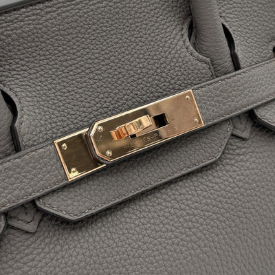 HERMES 爱马仕 Birkin 30 Birkin 30 袋子手提袋多哥埃丹灰玫瑰金金属配件
