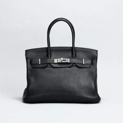 HERMES 爱马仕 Birkin 30 Birkin 30 手提袋多哥黑色银色硬件