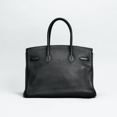 HERMES 爱马仕 Birkin 30 Birkin 30 手提袋多哥黑色银色硬件