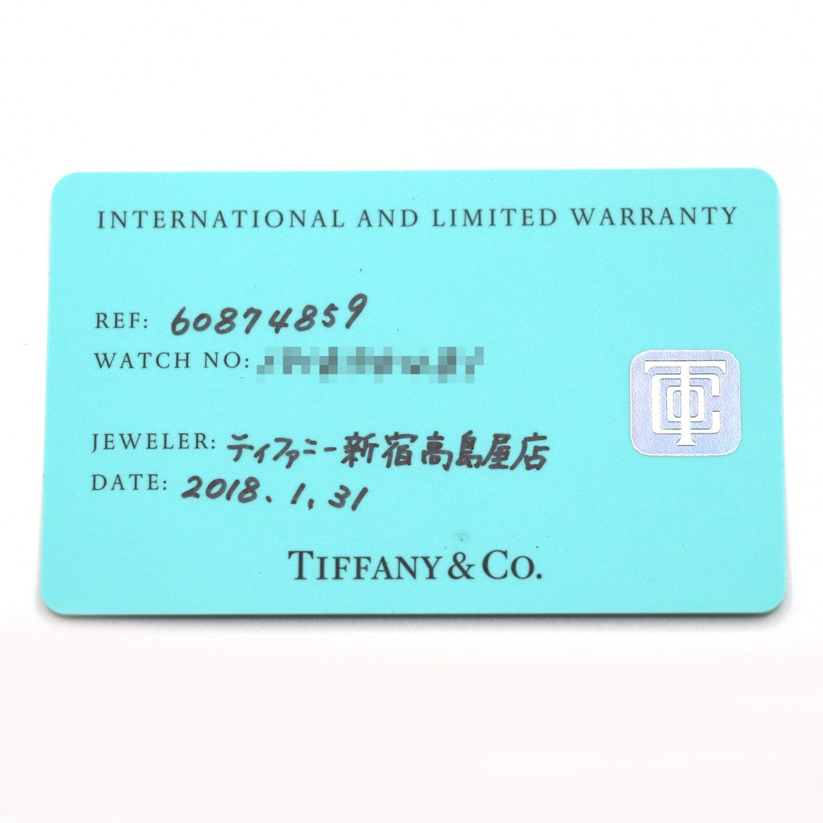 Tiffany & Co. Tiffany＆Co。 Tiffany & Co.蓝色8P钻石4p桶钻石挡板钻石