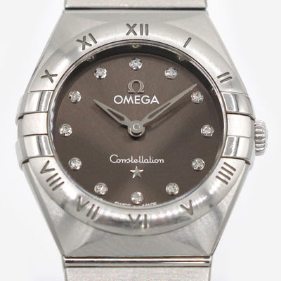 OMEGA OMEGA ConstellationManhattan Constellation Manhattan Watch Watch 12 Point Diamond Index Index Bezel 750WG 30 Meter Waterproof