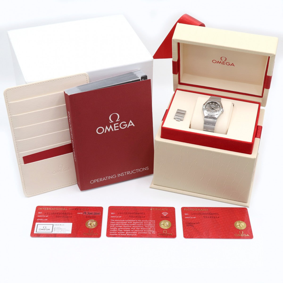 OMEGA OMEGA ConstellationManhattan Constellation Manhattan Watch Watch 12 Point Diamond Index Index Bezel 750WG 30 Meter Waterproof