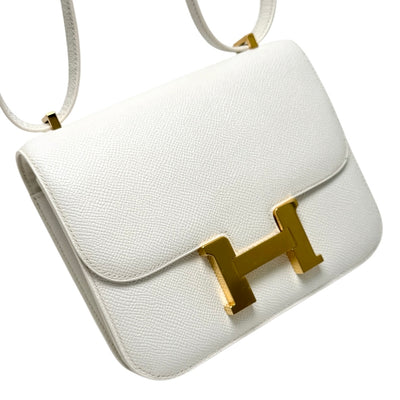 HERMES HERMES Constance 3 mini 18 Constance 3 Mini 18 Bag Shoulder Bag Epson White White Gold Hardware Vaugh Epson