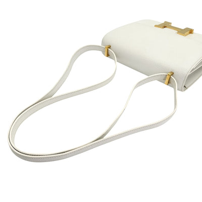 HERMES HERMES Constance 3 mini 18 Constance 3 Mini 18 Bag Shoulder Bag Epson White White Gold Hardware Vaugh Epson