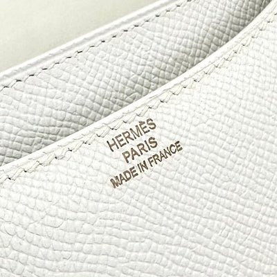 エルメス HERMES コンスタンス3 ミニ18 コンスタンス 3 ミニ 18 バッグ ショルダーバッグ エプソン ホワイト 白 ゴールド金具 ヴォーエプソン