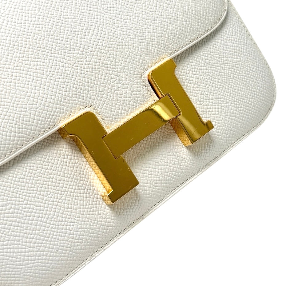 HERMES HERMES Constance 3 mini 18 Constance 3 Mini 18 Bag Shoulder Bag Epson White White Gold Hardware Vaugh Epson