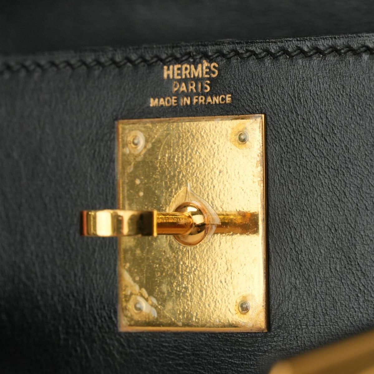 HERMES HERMES Kelly 28 Kelly 28 Bag, Tote Bag, Shoulder Bag, Box Calf, Noir, Black, Gold Fittings