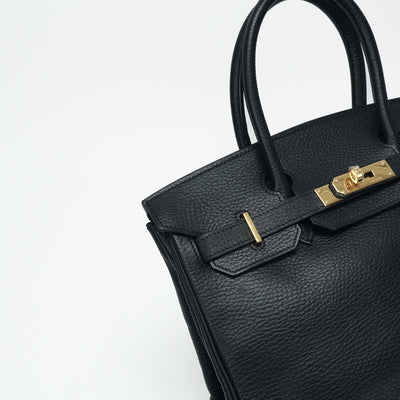 HERMES 爱马仕 Birkin 30 Birkin 30 包，手提袋，阿登，黑色，黑色，金色配件