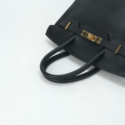 HERMES 爱马仕 Birkin 30 Birkin 30 包，手提袋，阿登，黑色，黑色，金色配件