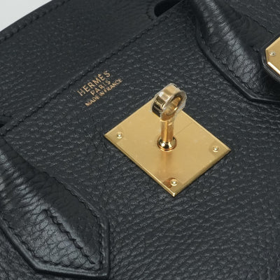 HERMES 爱马仕 Birkin 30 Birkin 30 包，手提袋，阿登，黑色，黑色，金色配件